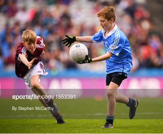 INTO Cumann na mBunscol GAA Respect Exhibition Go Games at Dublin v Galway - GAA Football All-Ireland Senior Championship Semi Final INTO Cumann na mBunscol GAA Respect Exhibition Go Games at Dublin v Galway - GAA Football All-Ireland Senior Championship Semi Final