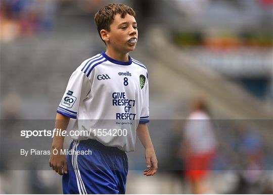 INTO Cumann na mBunscol GAA Respect Exhibition Go Games at Monaghan v Tyrone - GAA Football All-Ireland Senior Championship Semi Final