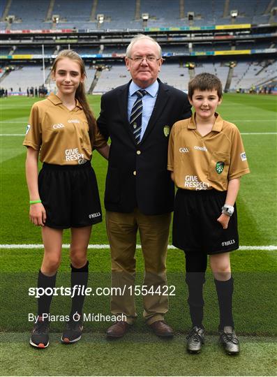 INTO Cumann na mBunscol GAA Respect Exhibition Go Games at Monaghan v Tyrone - GAA Football All-Ireland Senior Championship Semi Final