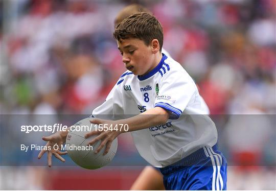 INTO Cumann na mBunscol GAA Respect Exhibition Go Games at Monaghan v Tyrone - GAA Football All-Ireland Senior Championship Semi Final INTO Cumann na mBunscol GAA Respect Exhibition Go Games at Monaghan v Tyrone - GAA Football All-Ireland Senior Championship Semi Final