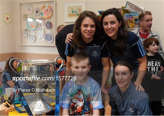 2018 TG4 All-Ireland Ladies Football Champions visit Our Lady's Children's Hospital Crumlin