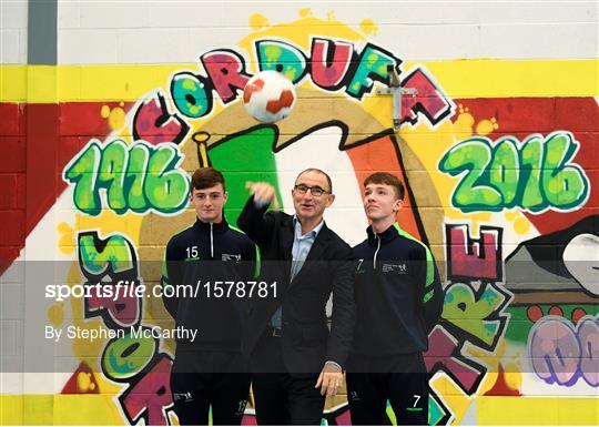 Martin O'Neill visits FAI and Fingal County Council TY Football Development Course