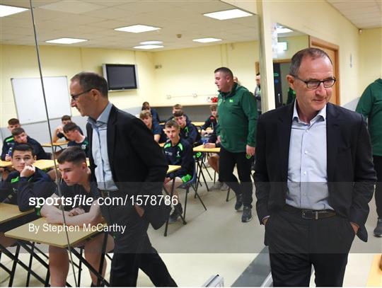 Martin O'Neill visits FAI and Fingal County Council TY Football Development Course