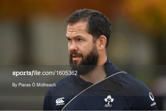 Ireland Rugby Squad Training and Press Conference