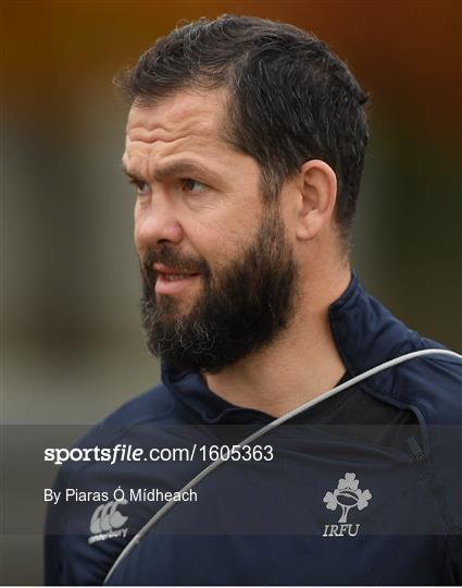 Ireland Rugby Squad Training and Press Conference