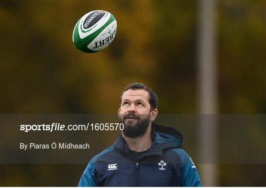 Ireland Rugby Squad Training and Press Conference