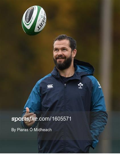 Ireland Rugby Squad Training and Press Conference