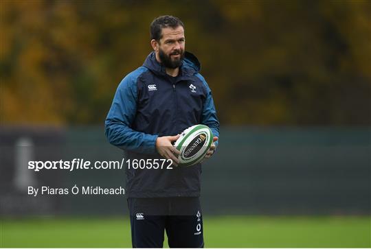 Ireland Rugby Squad Training and Press Conference