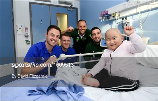 Republic of Ireland and Northern Ireland Players Visit Our Lady's Children's Hospital