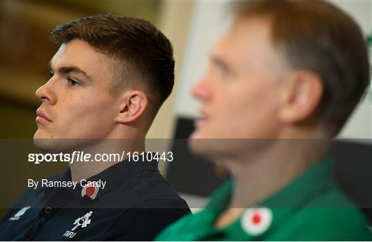 Ireland Rugby Squad Training and Press Conference