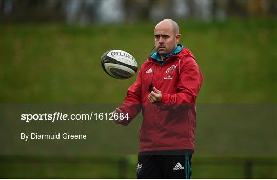 Munster Rugby Squad Training and Press Conference