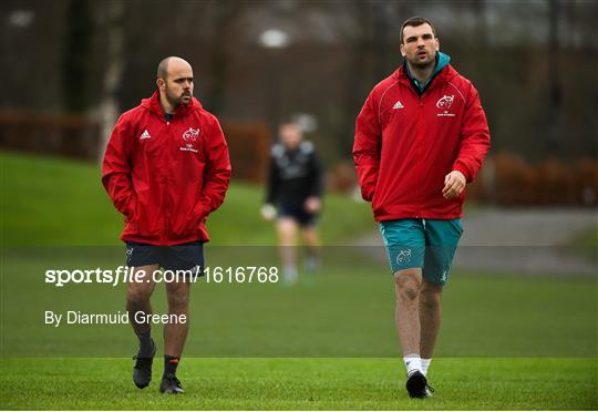 Munster Rugby Squad Training and Press Conference