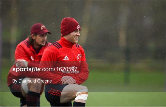 Munster Rugby Squad Training and Press Conference