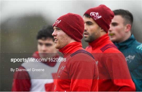 Munster Rugby Squad Training and Press Conference