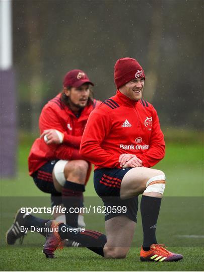 Munster Rugby Squad Training and Press Conference