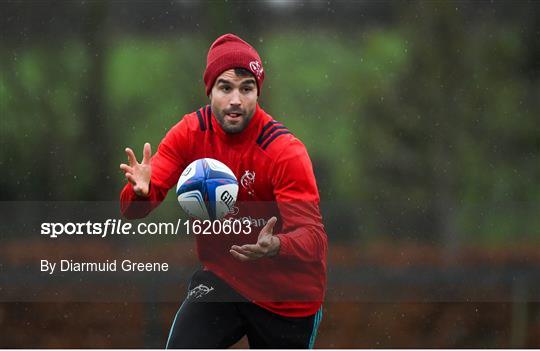 Munster Rugby Squad Training and Press Conference