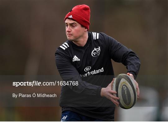 Munster Rugby Squad Training and Press Conference