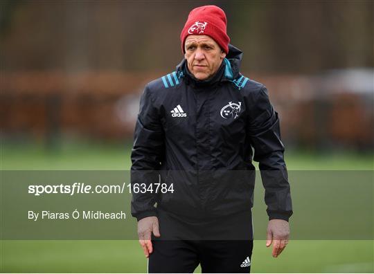 Munster Rugby Squad Training and Press Conference