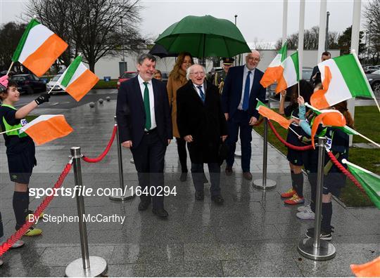 President Michael D Higgins visits FAI Headquarters President Michael D Higgins visits FAI Headquarters