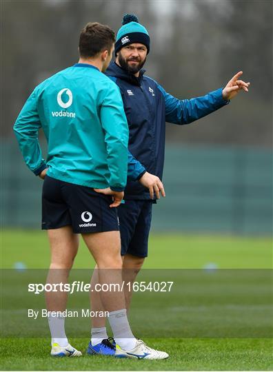 Ireland Rugby Squad Training and Press Conference