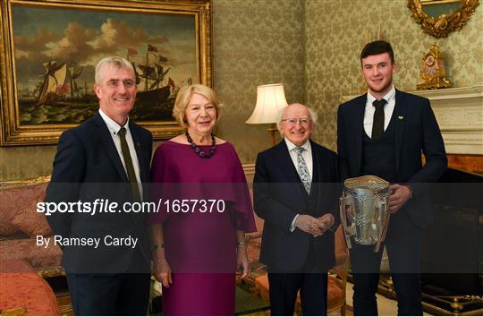 President Michael D Higgins hosts a reception for 2018 All-Ireland Hurling Champions Limerick