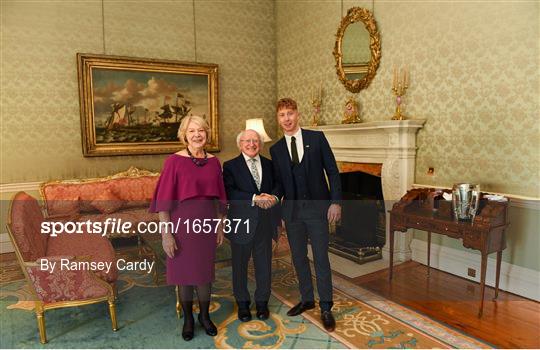 President Michael D Higgins hosts a reception for 2018 All-Ireland Hurling Champions Limerick