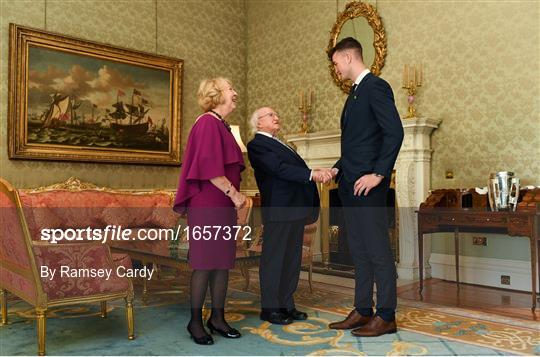 President Michael D Higgins hosts a reception for 2018 All-Ireland Hurling Champions Limerick