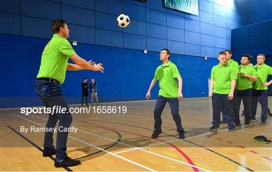 Niall Quinn talks sport with Special Olympics Team Ireland