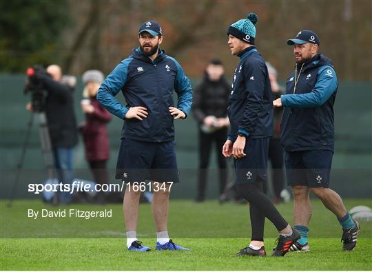 Ireland Rugby Squad Training and Press Conference