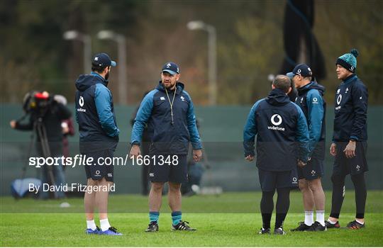 Ireland Rugby Squad Training and Press Conference