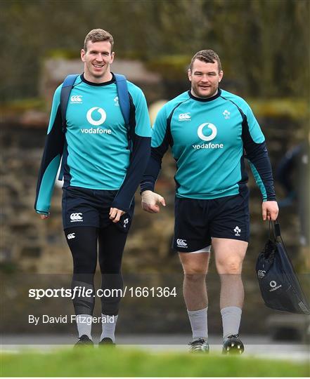 Ireland Rugby Squad Training and Press Conference