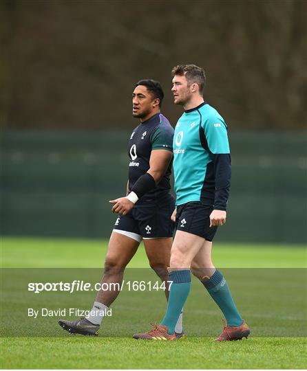 Ireland Rugby Squad Training and Press Conference