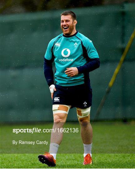 Ireland Rugby Squad Training and Press Conference