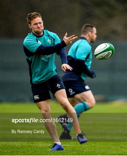 Ireland Rugby Squad Training and Press Conference