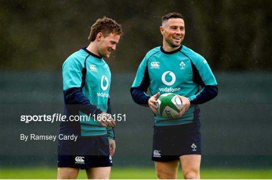 Ireland Rugby Squad Training and Press Conference