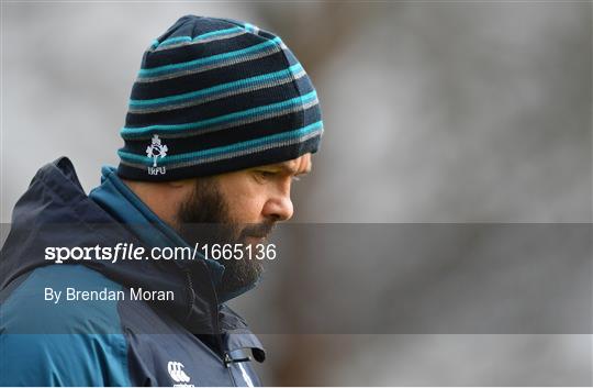 Ireland Rugby Squad Training and Press Conference