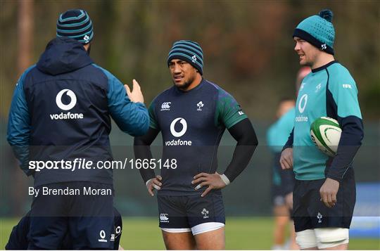 Ireland Rugby Squad Training and Press Conference