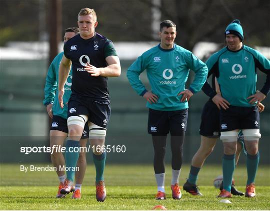 Ireland Rugby Squad Training and Press Conference