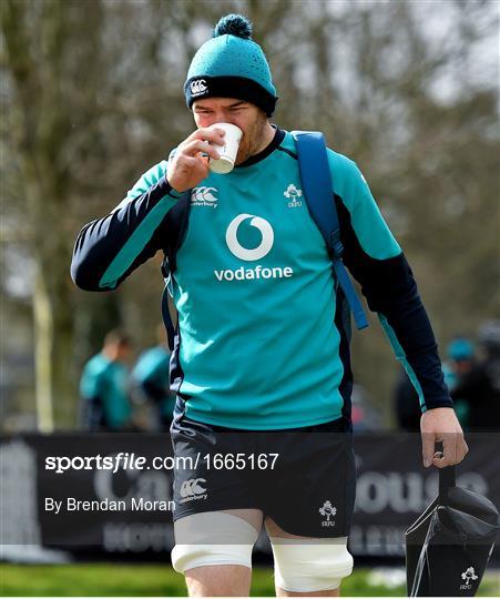 Ireland Rugby Squad Training and Press Conference