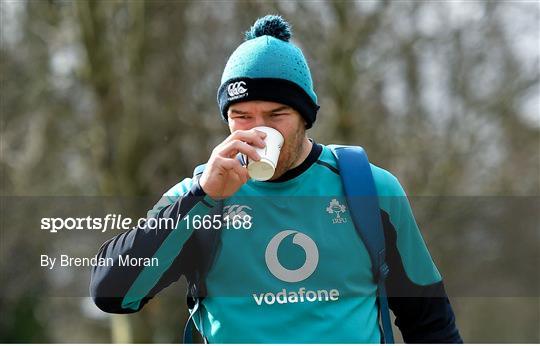 Ireland Rugby Squad Training and Press Conference