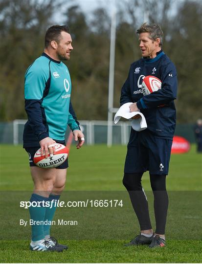 Ireland Rugby Squad Training and Press Conference