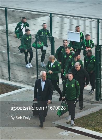 Republic of Ireland squad arrive in Gibraltar
