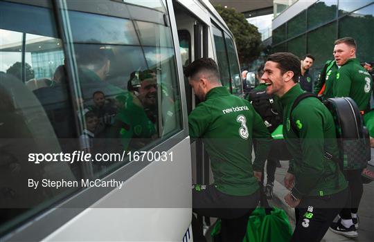 Republic of Ireland squad arrive in Gibraltar