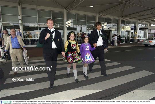 Irish team arrival Adelaide