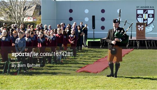 St Aidan's SNS hurling wall opening ceremony