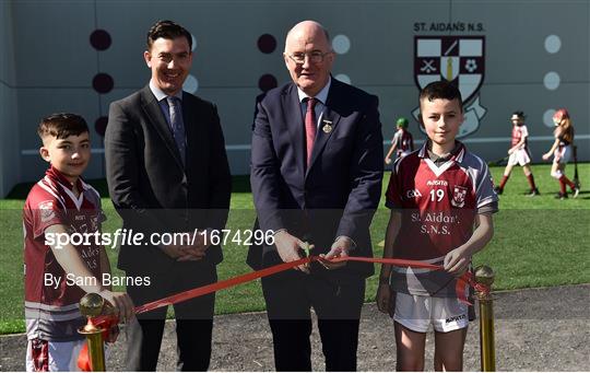 St Aidan's SNS hurling wall opening ceremony St Aidan's SNS hurling wall opening ceremony