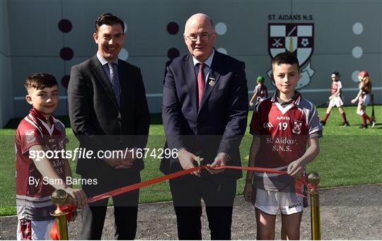 St Aidan's SNS hurling wall opening ceremony