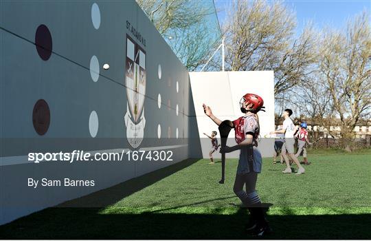 St Aidan's SNS hurling wall opening ceremony