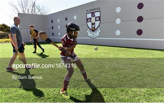 St Aidan's SNS hurling wall opening ceremony