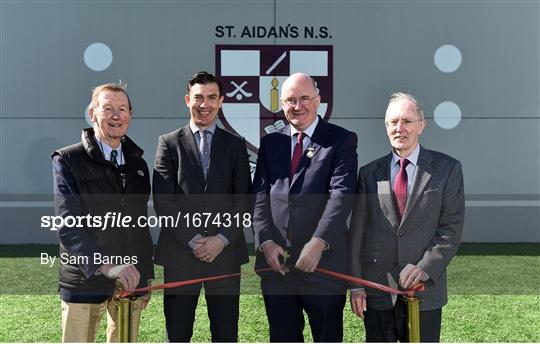 St Aidan's SNS hurling wall opening ceremony